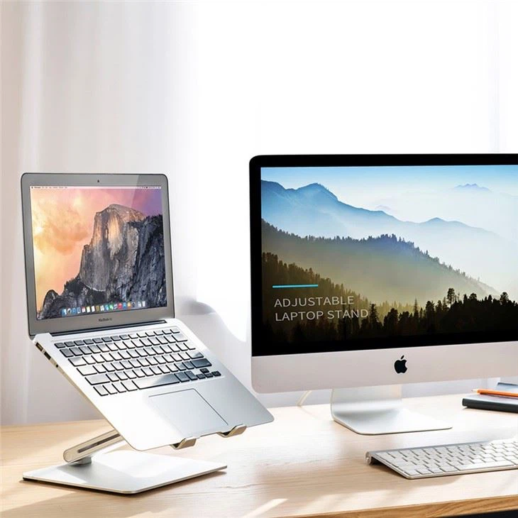 Ergonomic Aluminum Height-adjustable Laptop Vertical Stand