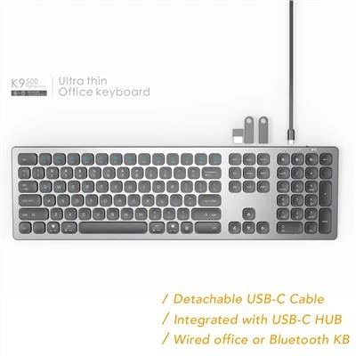 Tastiera Bluetooth ultrasottile per Macbook con HUB USB a 3 porte
