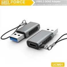 10 Gbps USB A a USB C Adattatore trasferimento dati maschio a femmina con portachiavi