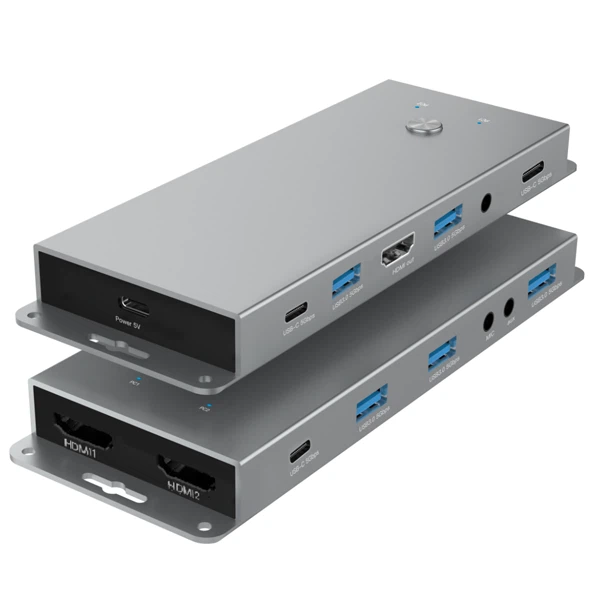 USB 3.0 Switch KVM HDMI 2 HDMI 1 uscita monitor